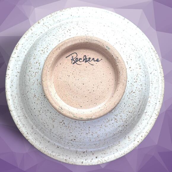 RECKERS Signed Clay 7" Diameter Bowl-Robert Reckers SALT CREEK POTTERY - Picture 3 of 11